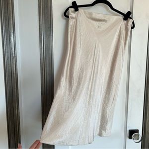Vince Satin Slip Skirt in Champagne, Size M, WORN ONCE LIKE NEW